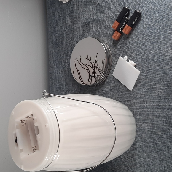 Spinning Stars Motion Glass Lantern Table Decoration Hanging White Silver Timer - Picture 5 of 6